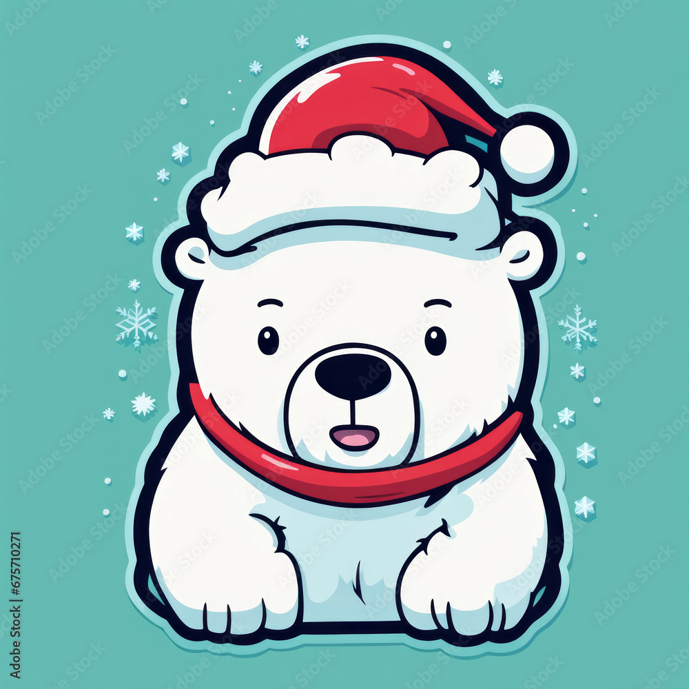Weihnachten mit Tieren, Sticker, generated image Weihnachten mit Tieren, Sticker, generated image