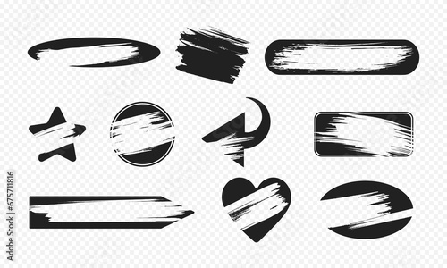 Instant scratch lottery ticket shapes set with scrape texture template marks vector illustration. Gambling game and lottery cover effect texture cards shape collection.