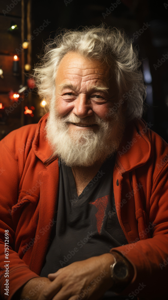 Joyful Elderly Man with White Beard Smiling in Warm Light
Joyful Elderly Man with White Beard Smiling in Warm Light