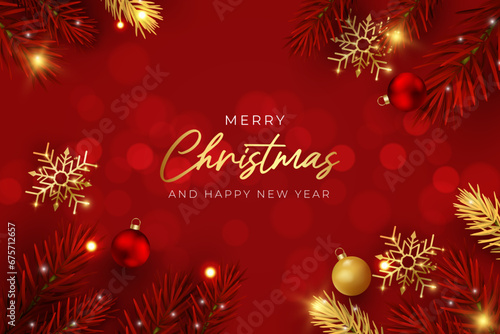 red christmas background decoration