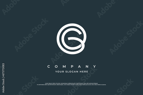  Initial Letter G Logo Design Vector photo
