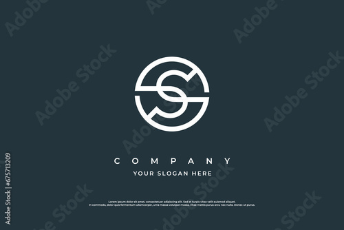 Initial Letter S Logo Design Vector photo