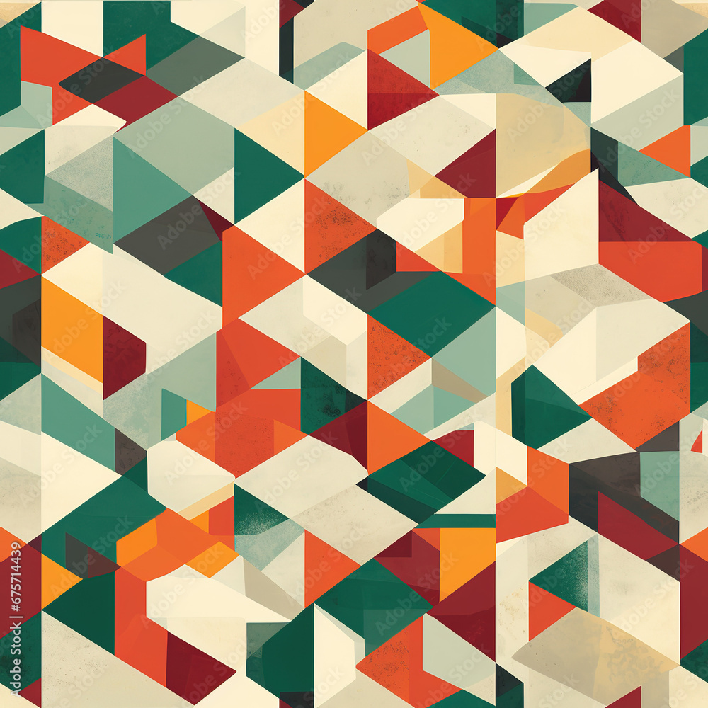 Rainbow kaleidoscopic triangle prisms pyramid cartoon repeat pattern Rainbow kaleidoscopic triangle prisms pyramid cartoon repeat pattern