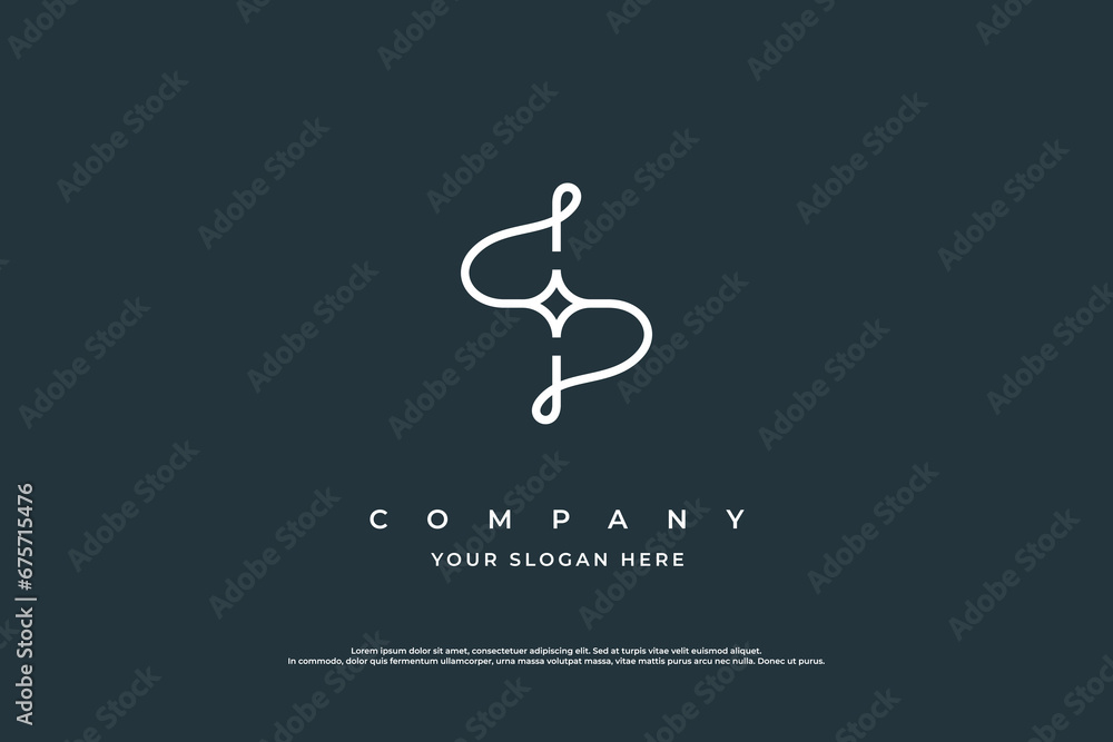 Initial Letter S Luxury and Minimal Logo Design Vector Initial Letter S Luxury and Minimal Logo Design Vector