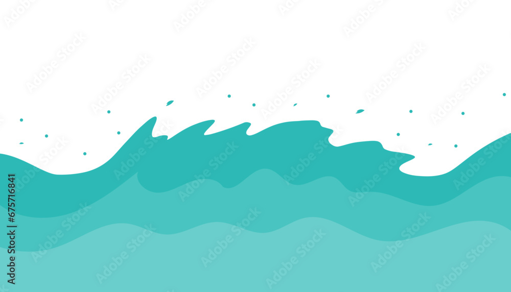 blue water droplets splash and water bubbles on white background. blue liquid waves and gradient