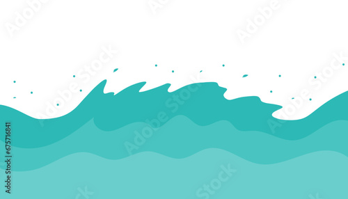 blue water droplets splash and water bubbles on white background. blue liquid waves and gradient