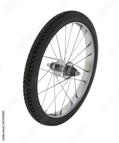 Bike tire isolated on transparent background. 3D illustration