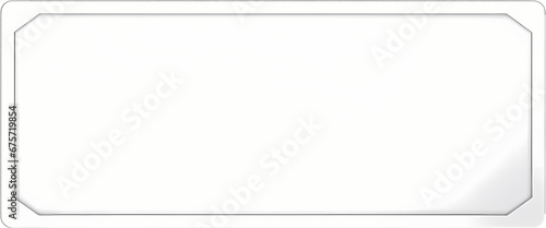 White rectangular button icon. Cartoon illustration of rectangular button icon for web design