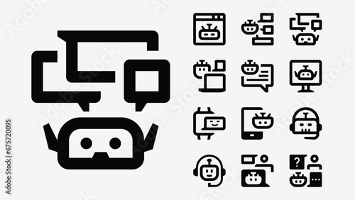 Chatbot Outline Icons