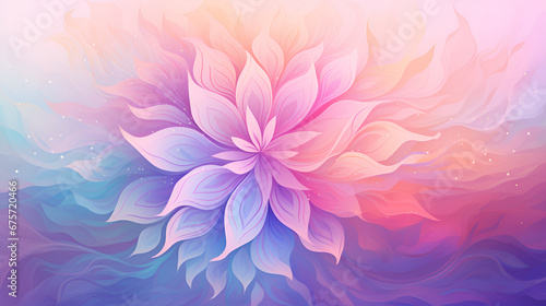 Abstract background with pink flowers. generative Ai.