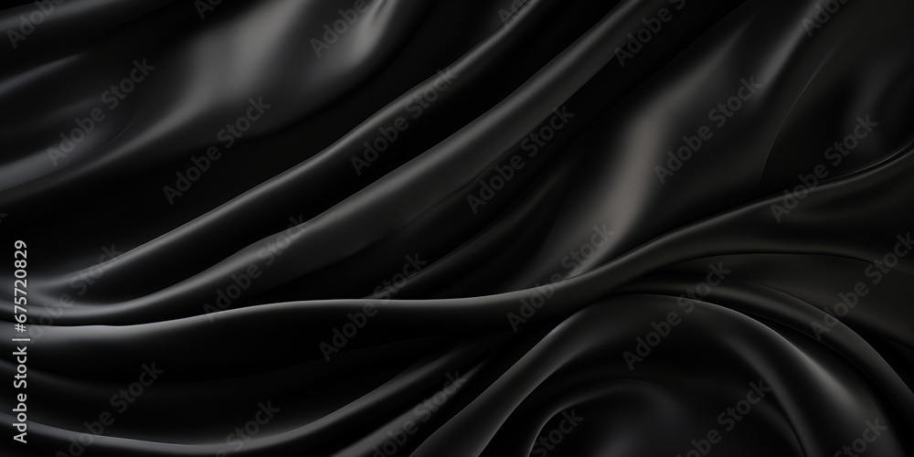 Black textured silk fabric abstract background Black textured silk fabric abstract background