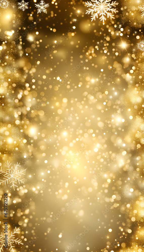 Gold sparkling christmas background with snowflakes Gold sparkling christmas background with snowflakes