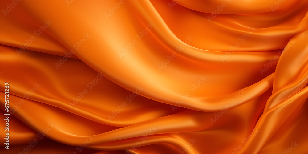 Obraz premium Orange textured silk fabric abstract background 