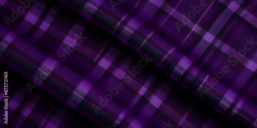 Purple and pink plaid textured fabric background