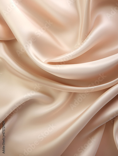 Beige textured silk fabric abstract background 
