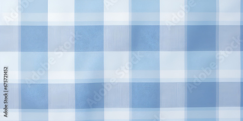 Soft blue and white plaid textured fabric background