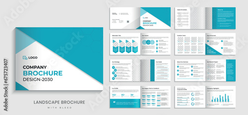 Landscape Brochure design. business Company Profile booklet magazine annual report template