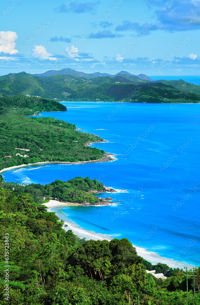 West coast of the Island Mahé, Republic of Seychelles, Africa.