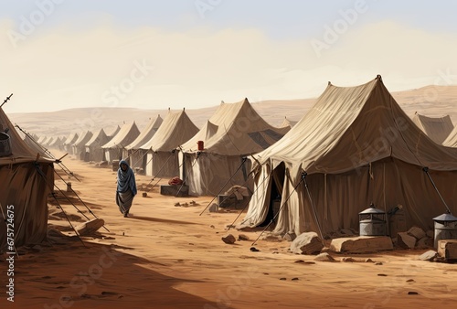 Bedouin desert life, nomadic