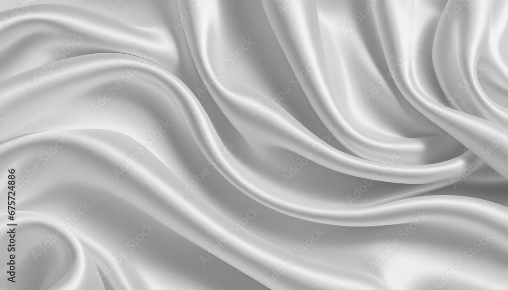 Obraz premium Soft White Satin Silk Swirl: A Symphony of Texture and Elegance