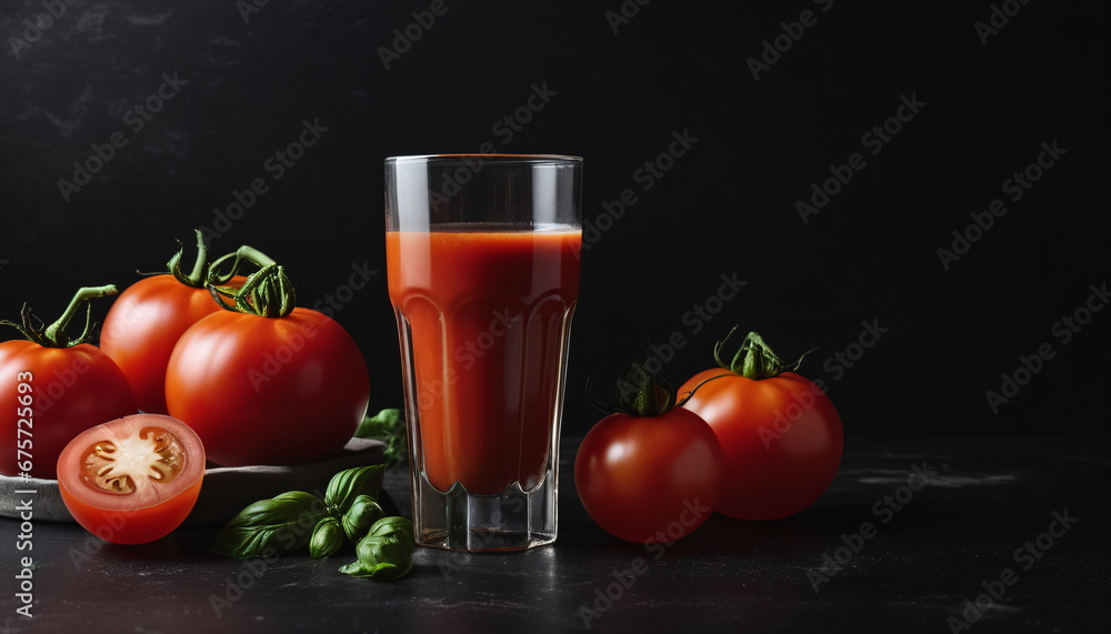 Tomato Juice in Glass: A Dance of Color and Texture Tomato Juice in Glass: A Dance of Color and Texture