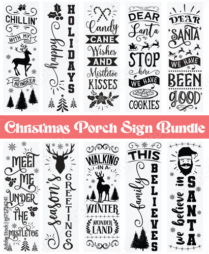 Christmas porch sign bundle
