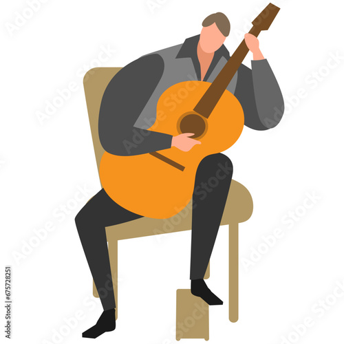 ギターを演奏する男性