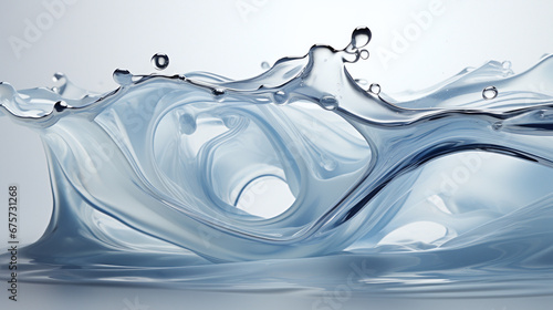 water splash isolated on white.Ai