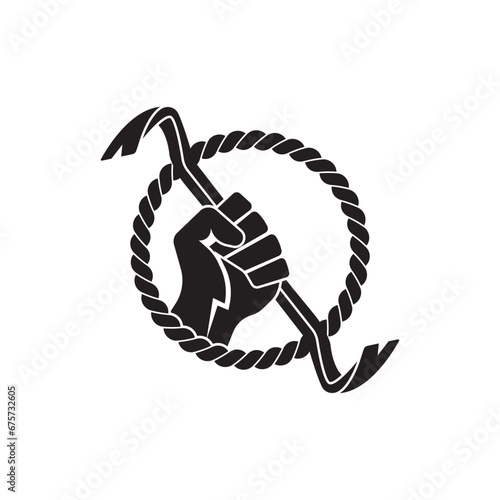 Crowbar logo icon design vector illustration template.