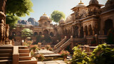 ancient indian palace.indian Fort, is a monument, India. Ai