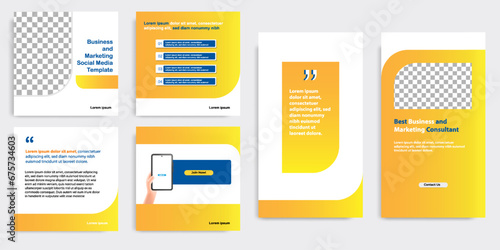 Social media carousel post banner layout in gradient yellow color background. For tips podcast, motivation, self-development, product, ads, influencer, microblog, sharing knowledge template
