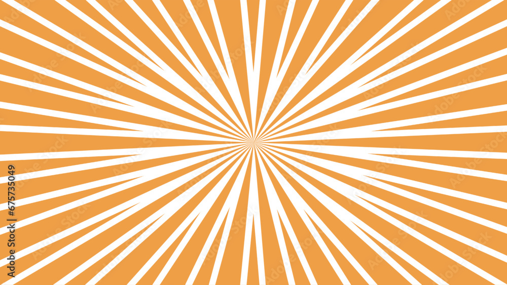 Obraz premium Orange and white sunburst background