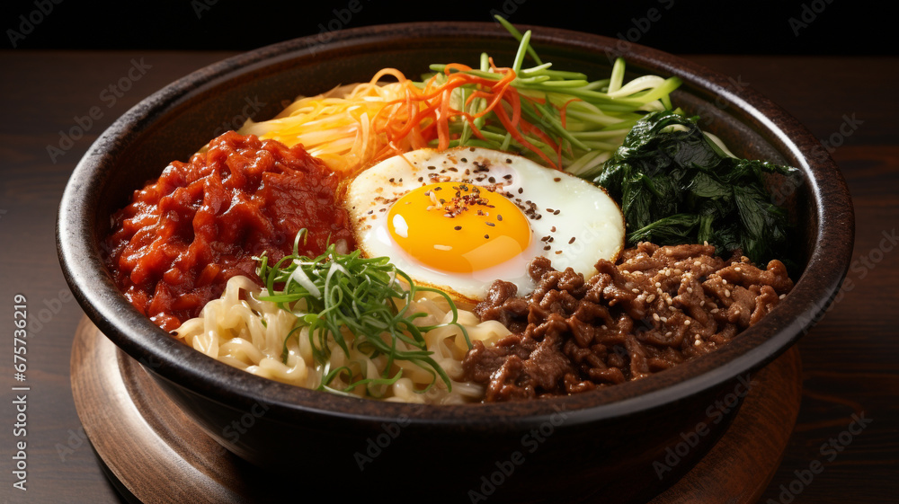 Korean style instant noodle. Korean style instant noodle.