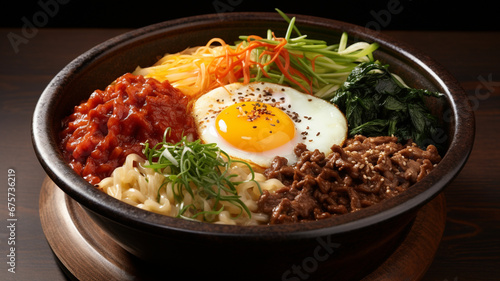 Korean style instant noodle.