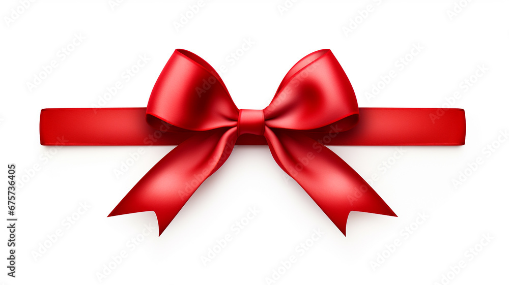 red ribbon isolated on white background