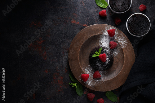 Chocolate fondant, concept of delicious sweet food