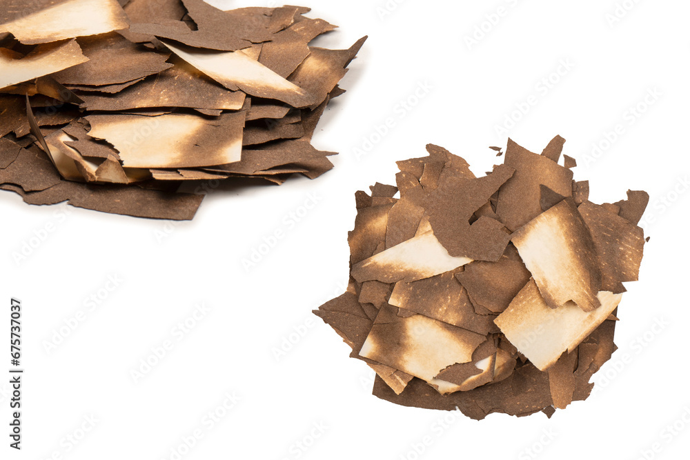 Burnt paper isolated on a white background. Burnt paper isolated on a white background.