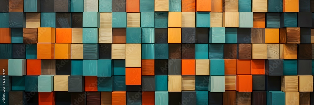 Fototapeta premium Wide screen colorful abstract wallpaper background design