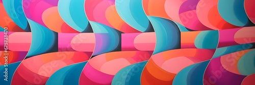 Wallpaper Mural Wide screen colorful abstract wallpaper background design, banner, mesmerizing, colorful, geometry, geometrical, graphic Torontodigital.ca