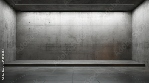 abstract modern architecture background, empty concrete room with light from window © ttonaorh