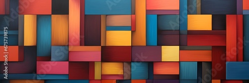 Modern Geometry Splash  Abstract Colorful Shapes Wallpaper