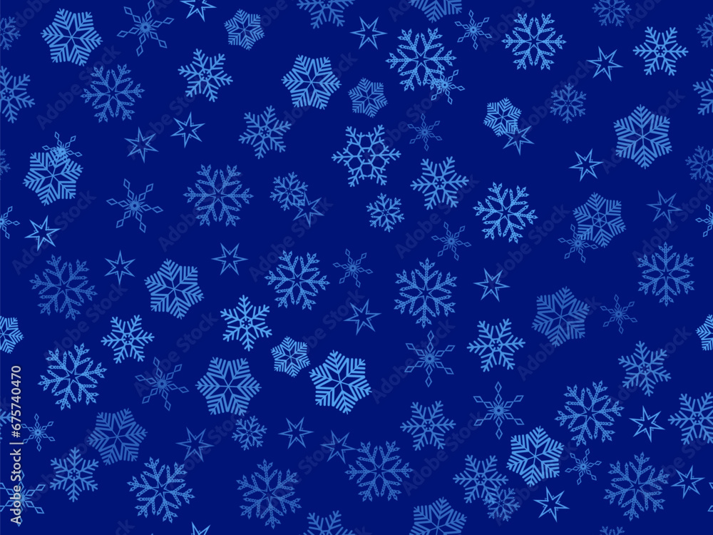 Seamless pattern of different winter snowflakes vector image Seamless pattern of different winter snowflakes vector image