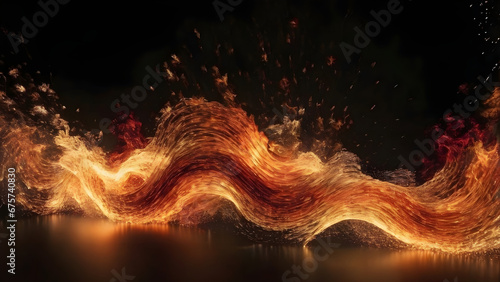 Captivating Abstract Image of Fiery Elements Unleashing Passion and Power