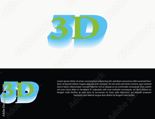 3D Icon Square Button Set , D3 red 3D illustration on white background with clipping path.