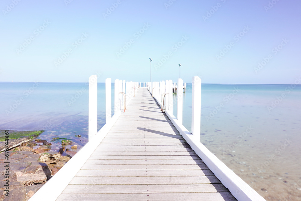 wooden pier on the beach