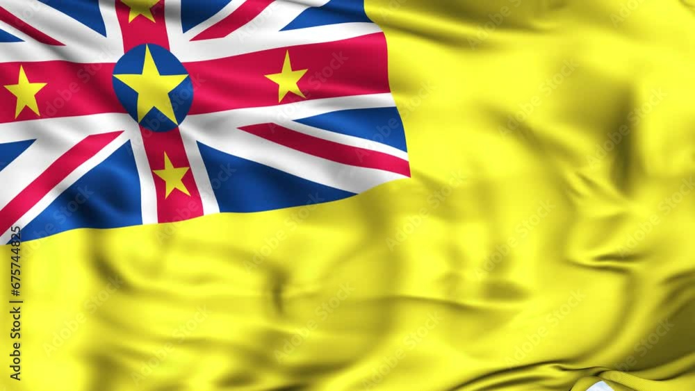 Niue Waving Flag Background Niue Waving Flag Background