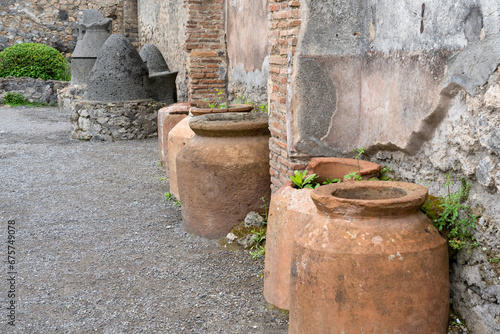 scene from a old meditteranean town, Pompeii Italy