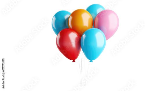 Helium Balloon On Transparent Background.