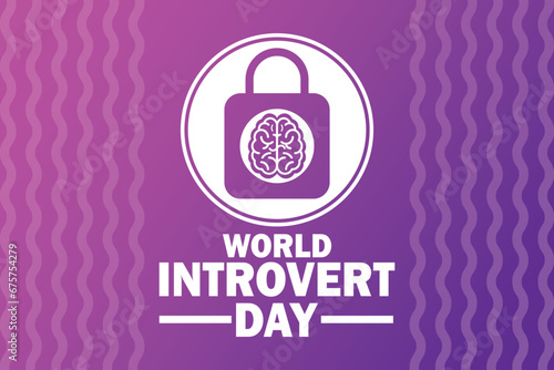 World Introvert Day Vector illustration. Suitable for greeting card, poster and banner