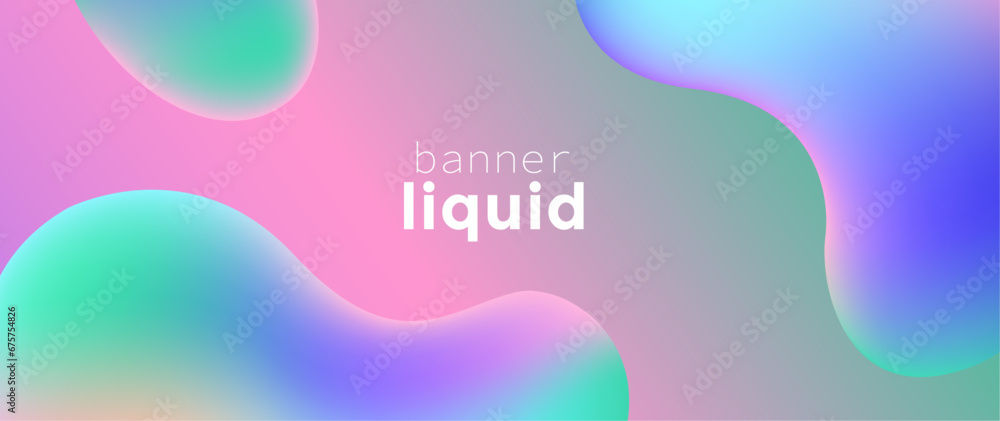 Abstract colorful background with wave, Abstract colorful background, Abstract Banner, Liquid banner, Pink banner